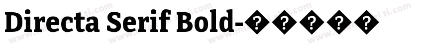 Directa Serif Bold字体转换